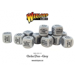 Bolt Action Orders Dice - Grey (12)