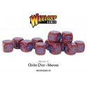 Bolt Action Orders Dice - Maroon (12) 