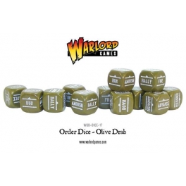 Bolt Action Orders Dice - Olive Drab (12)