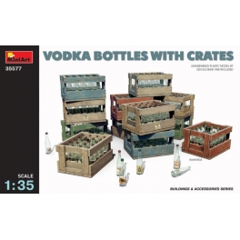 Vodka Bottles with Crates 