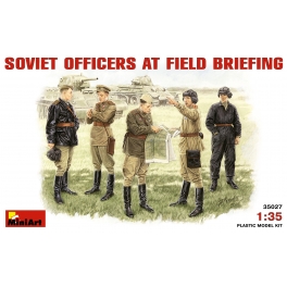 Soviet officers at field briefing