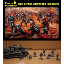 caesar H077 soldats allemands + pose assise sur char