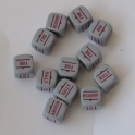 Order Dice - Grey with Red 