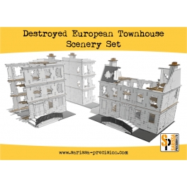 Destroyed European Townhouse Scenery Set Destroyed European Townhouse Scenery Set