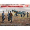 ICM 48805 Chasseur Messerschmitt Bf-109F-4 + figurines de personnel au sol