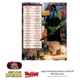 Warlord ENP2006 Judge Dredd RPG GM Screen