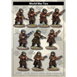 Artizan Designs SWWB06 Late War American Infantry Squad in Greatcoats