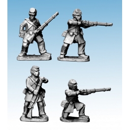 Crusader Miniatures ACW003 ACW Infantry in Frock Coat and Kepi Skirmishing