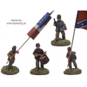 Crusader Miniatures ACW014 ACW Infantry Command in Jacket and Kepi Advancing