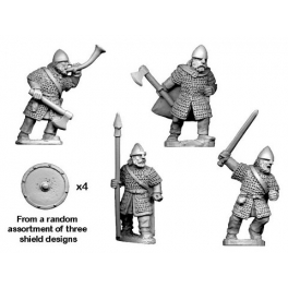 Crusader Miniatures DAV008 Hirdmen Command