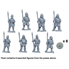 Crusader Miniatures DAS009 Saxon Warriors with Spears Upright