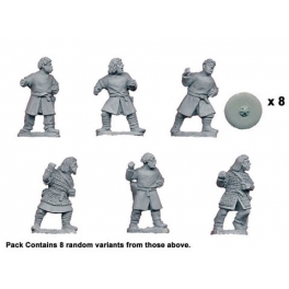 Crusader Miniatures DAS011 Bareheaded Saxon Warriors with Spears