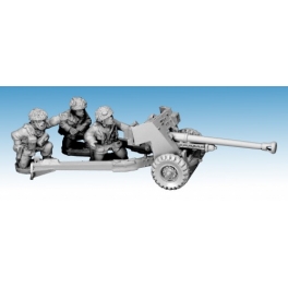 Crusader Miniatures WWB220 British paratrooper 6 Pdr AT Gun & 3 crew