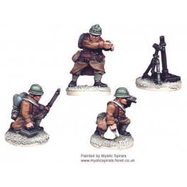 Crusader Miniatures WWF011 French 81mm Mortar (1 Mortar, 3 crew)