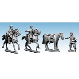 Crusader Miniatures WWG075 Mounted Cossack Command (German Service)