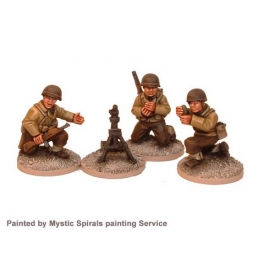 Crusader Miniatures WWU012 US Infantry 60mm Mortar (1 mortar, 3 crew)