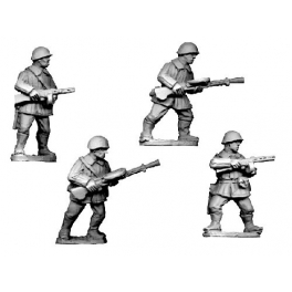 Crusader Miniatures WWR021 Russian LMG Teams, Winter Uniform wearing helmets