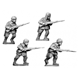 Crusader Miniatures WWR023 Russian Infantry, Winter Uniform in fur hats.