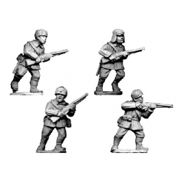 Crusader Miniatures WWR024 Russian Infantry, Winter Uniform in fur hats.