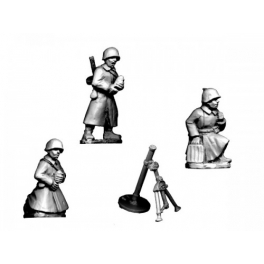 Crusader Miniatures WWR041 Russian Mortar (crew in Greatcoats)