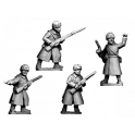 Crusader Miniatures WWR043 Russian Infantry Command in Coats and Fur Hats