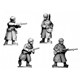 Crusader Miniatures WWR044 Russian Infantry SMGs & LMGs in  Fur Hats