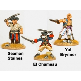 Crusader Miniatures CCP001 Sea Dogs - Yul Brinner, El Chameau, Seaman Staines