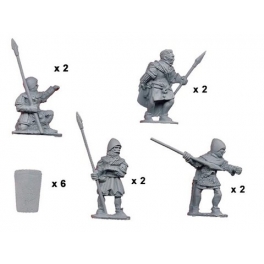 Crusader Miniatures MEH007 Spearmen with Pavise