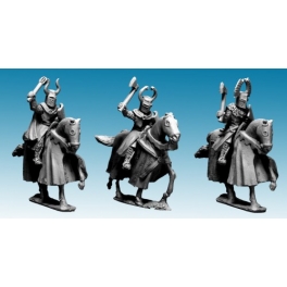 Crusader Miniatures MCF045 Mounted Teutonic Knights with Axes and Maces