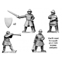 Crusader Miniatures MCF033 Medieval Command Group