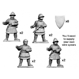 Crusader Miniatures MCF030 Hommes d'arme avec lance et bouclier