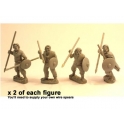 Crusader Miniatures DAI001 Irish Warriors with spear & buckler I