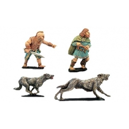 Crusader Miniatures DAI012 Packmasters & Hounds (2 men, 8 hounds)