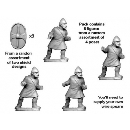 Crusader Miniatures ANC002 Unarmoured Citizen Spearmen