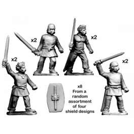 Crusader Miniatures ACE008 Unarmoured warriors with Swords