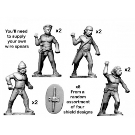 Crusader Miniatures ACE010 Naked Warriors with Spears