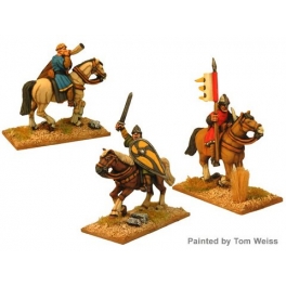 Crusader Miniatures DAN107 Unarmoured Norman Cavalry Command