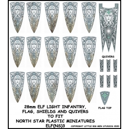 North Star ELF(NS)3 Elf Light Infantry Banner & Shields