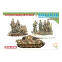 Dragon 7400 Char Koenigstiger avec figurines de parachutistes allemands