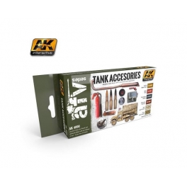 AK 4000 Coffret teinte accessoires divers pour blindés