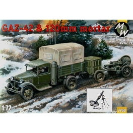 military wheels 7250 GAZ-42 + mortier de 120mm